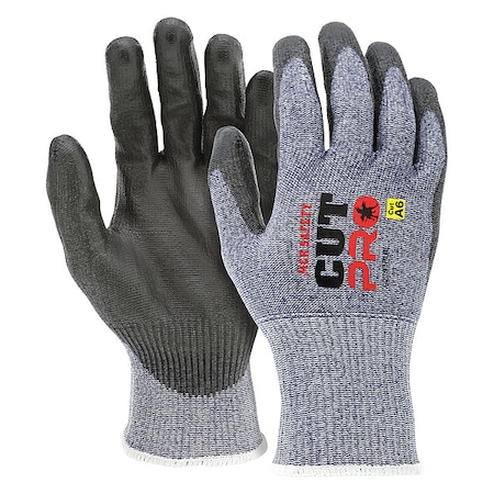 Coated Gloves, Cut Level A6 ,Dipped ,Polyurethane ,Smooth ,L 12 PK