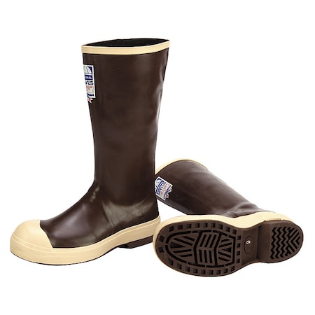 Men's Servus Rubber Boot, Steel Toe, 15" Height, Tan, 8