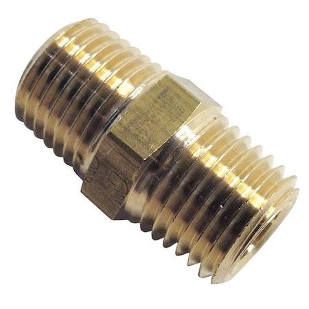 Reducing Adapter Brass Adapter, 3/8 in Male BSPT X 1/4 in Male BSPT