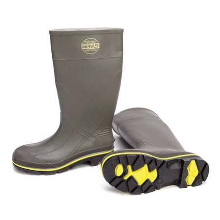 Men's Servus Pro(R) Rubber Boot, Steel Toe, 15" Height, Gray, 11