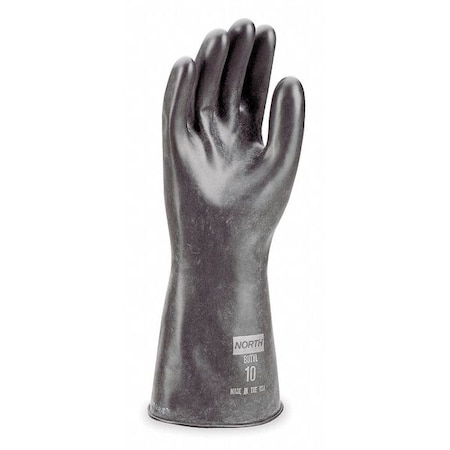 North Butyl(TM) - B161 Chemical Resistant Gloves, Butyl, 11 in L, 16 mil, Black, 9, 1 PR