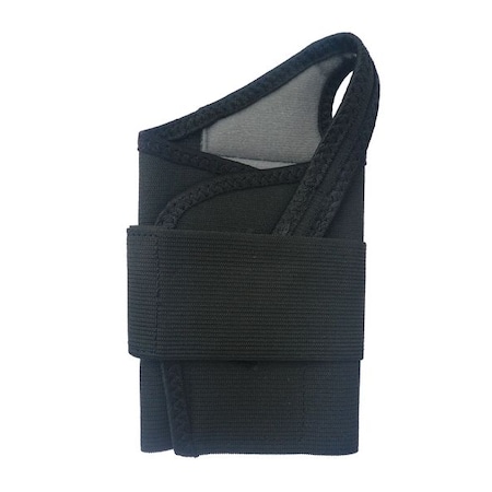 Wrist Support, 50% Polyester / 35% Latex / 15% Nylon, Single Strap, Left, Black, Size S