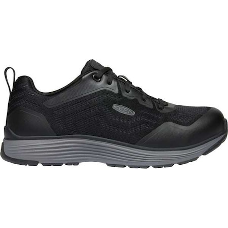 Men's Athletic Shoe, 9 1/2 Mesh Upper, Aluminum Toe, 3 in H, Black/Steel Gray, 1025564