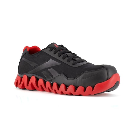 Men's Composite Toe Athletic Shoe, Black/Red, 14, W, RB3016