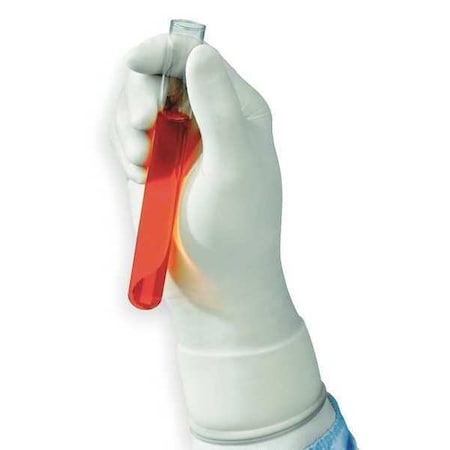 Cleanroom Gloves, 5 ISO Class, Nitrile, 12 in L, 5 mil, White, XL, 100 PK