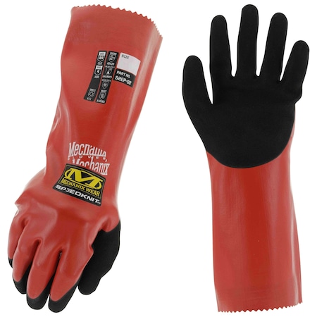 S2EP02 Chemical Resistant Gloves, HPPE, 15 in L, 1 in, Red, 11, 1 PR