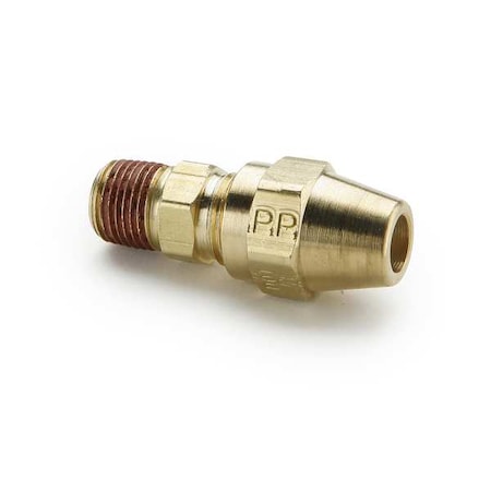 Strt, Brass, Comp. 3/8 in, MNPT 1/2 in