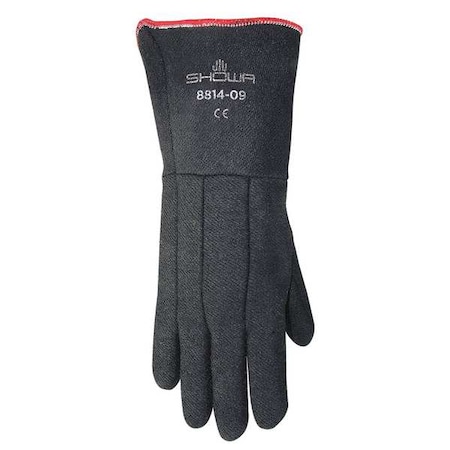 8814 Heat Resistant Gloves, CharGuard(TM), 500 Degrees F Max Temp., Knit Cuff Black, S ( 7 ), 1 PR