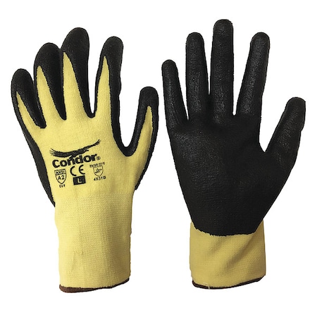 Cut Resistant Coated Gloves, Cut Level A2 ,Dipped ,Nitrile ,Rough ,M 1 PR