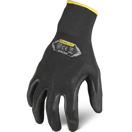 Knit Gloves, Microfoam Palm, Knit, Black, 3XL, 1 PR