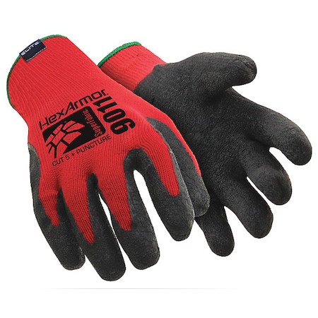 Cut-Resistant Coated Gloves, Cut Level A7 ,Dipped ,Latex ,Rough ,S 1 PR