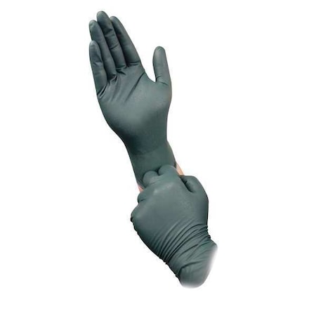 DFK-608, Disposable Gloves, 8.00 to 8.99 mil Palm, Nitrile, Powder-Free, 2XL (10 1/2), 50 PK, Green