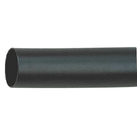 Heat Shrink Tube, Thin Wall, 2:1 I.D. Shrink Ratio, 0.19 in I.D. Before Shrinking, Black, 4 ft