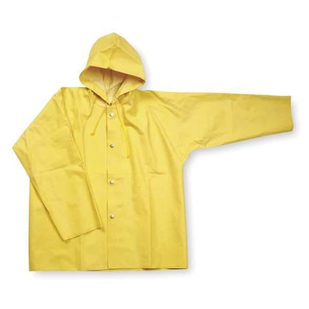 Rain Jacket with Hood,Yellow,3XL