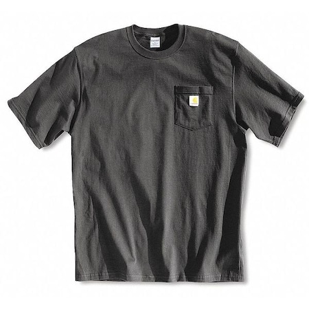Men's T-Shirt, 100% Cotton, Pullover, 1 Pocket(s), Black, M