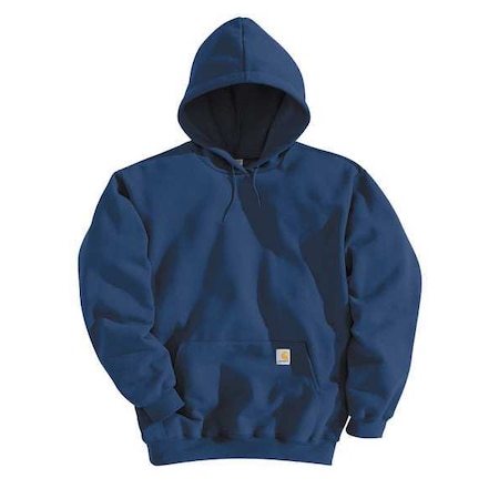 Hooded Sweatshirt, Navy, Cotton/PET, 2XL