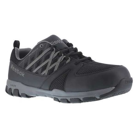 Sublite Work, Women's Athletic Shoe, 7 M, Leather, 3 in Height, Black