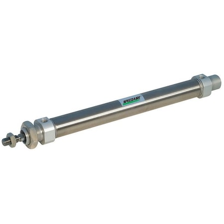 Round Body Cylinder, 16 mm Bore, 50 mm Stroke, ISO Double Acting, Stainless Steel .