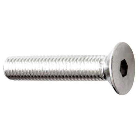 M6-1.00 Socket Head Cap Screw, Flat, NL-19 18-8 Stainless Steel, 12 mm Length, 50 PK