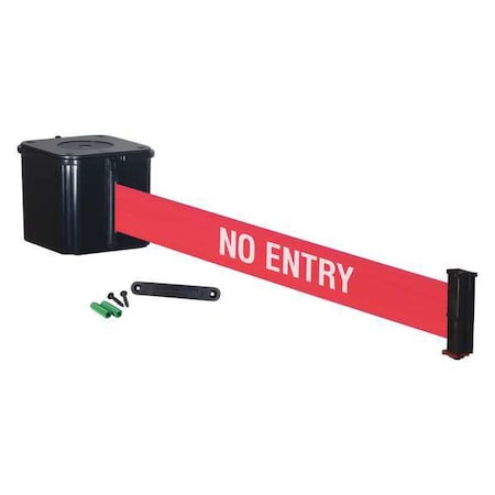 Retractable Belt Barrier,30 ft.,Red,4inH