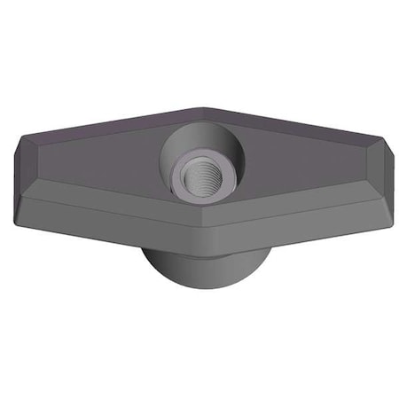 T Knob, 1/4-20 Thread Size, 1"L, Thru Tap, Steel