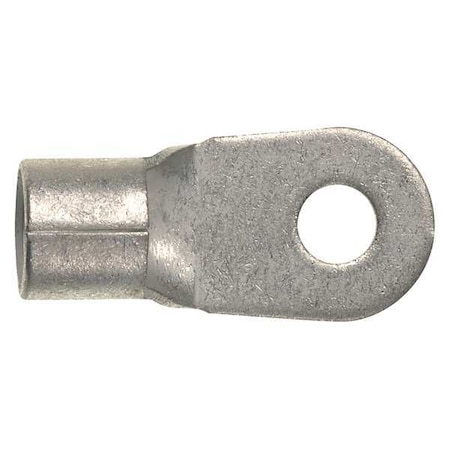 Ring Terminal, #10 Stud Size, 8 AWG, 2,000 V, Bare Insulated, Bare, Crimp Termination Only, 25 PK