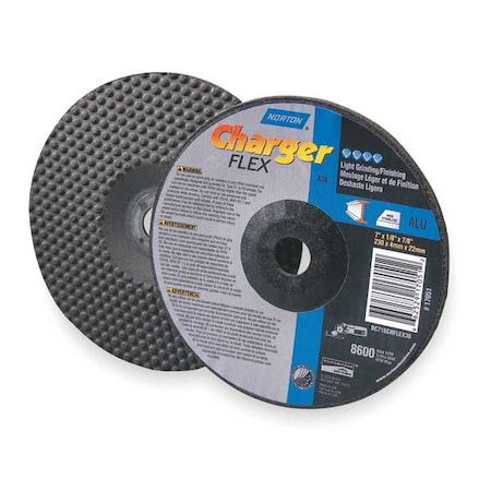 Depressed Center Grinding Wheel, Type 29, 7 in Dia, 0.125 in Thick, 5/8"-11 Arbor Hole Size
