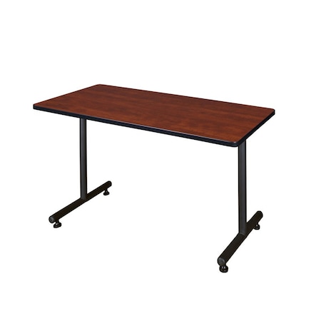 Rectangle Training Table, 42" W, 29" H, Laminate Top, Cherry
