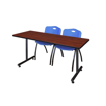 Rectangle Training Table, 66" W, 29" H, Laminate Top, Cherry