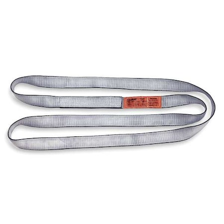 Web Sling, Type 5, 4 ft L, 1 in W, Polyester, Silver