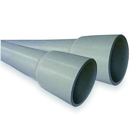 Non-Metallic Conduit, Schedule 80, 1/2 in Trade Size, 10 ft, PVC