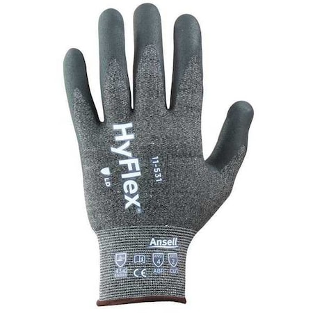 Cut Resistant Coated Gloves, Cut Level A2 ,Dipped ,Nitrile ,Sandy ,9 1 PR