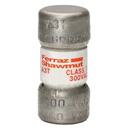 UL Class Fuse, T Class, Very Fast-Acting, 15A, 300V AC, Non-Indicating