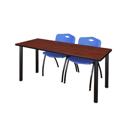 Rectangle Tables > Training Tables > Kee Table & Chair Sets, 72 W, 24 L, 29 H, Cherry