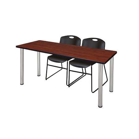 Rectangle Tables > Training Tables > Kee Table & Chair Sets, 72 W, 24 L, 29 H, Cherry