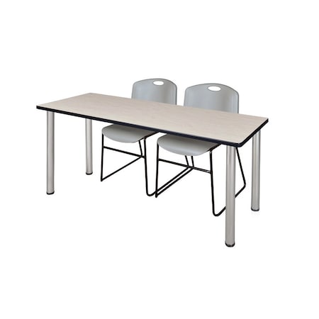 Rectangle Tables > Training Tables > Kee Table & Chair Sets, 72 W, 24 L, 29 H, Maple