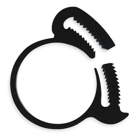 Mini Clamp,13/32 In Min Dia,Black,PK10