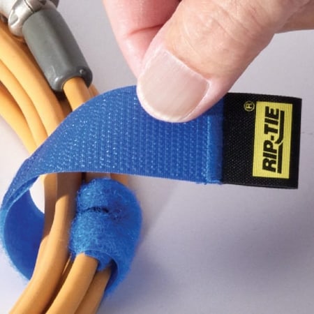 Cable Tie Strap, 6 in L, 1-1/2 in Max Bundle Dia., Blue, Nylon Tie, 90 lb Strength, 3 PK