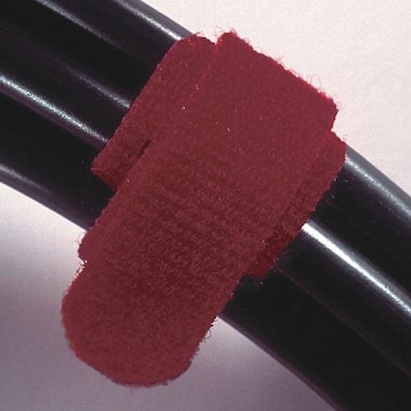 Cable Tie Strap, 5 in L, 1 in Max Bundle Dia., Cranberry, Nylon, Polypropylene, 25 PK