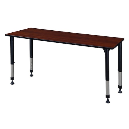 Rectangular Classroom Tables, 72 W, 30 L, 23-34 H, Wood, Metal, Cherry