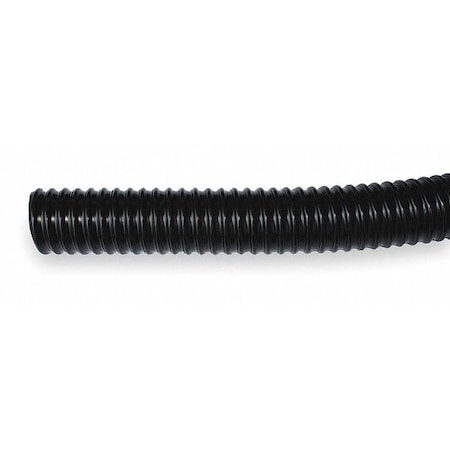 Liquid-Tight Flex Plastic Conduit, 1-1/2 in Trade Size, 50 ft, 5 in Bend, PVC, Black