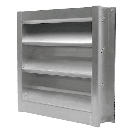 Louver,Wall Opening 48 x 36 In,Aluminum