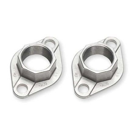 Flange Kit,Pipe Size In.1-1/2 NPT,SS,PK2