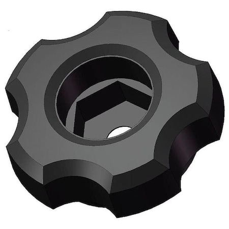 Snap Lock Fluted Knob, No 10 Thread Size, 1-3/8" Dia.