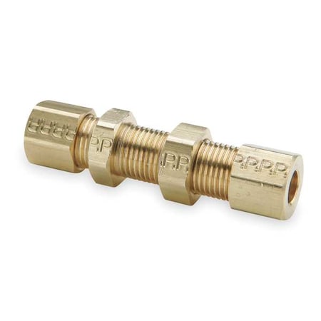 1/4" Compression Brass Bulkhead Union 10PK