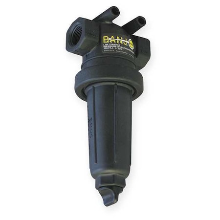 T-Line Stainer,1",FNPT,80 Mesh,Black