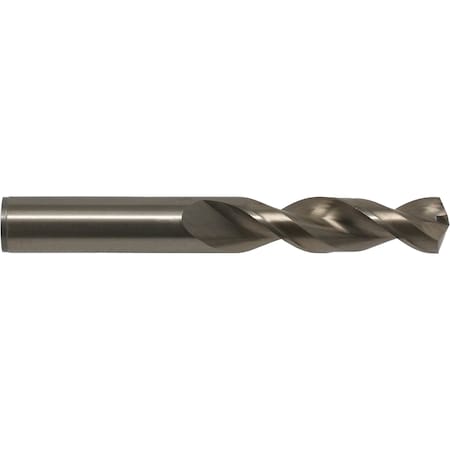 Screw Machine Drill Bit, #7 Size, 135  Degrees Point Angle, Cobalt Steel, Straw/Bronze Finish