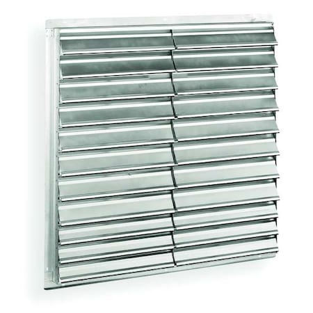 48 in 51"H-W 5.75"L Alu Wall Vent Shutter, 48-1/2 in x 48-1/2 in, Aluminum