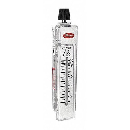 Flowmeter, range 5-50 SCFH air.