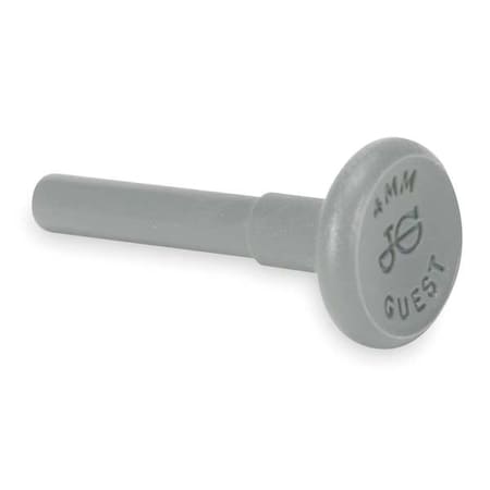 Push-Fit Fitting Plug, Acetal, Gray, 10 PK